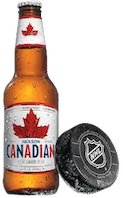Molson Canadian beer bottle served at Lavigne Tavern.